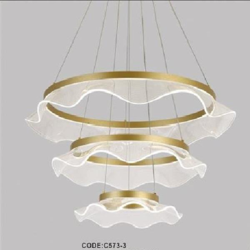 CODE: C573- 3: Đèn thả LED  - KT: Ø400mm + Ø600mm + Ø800mm - Đèn LED 226W