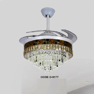 CODE: D - 9177: Quạt trần đèn cánh xếp