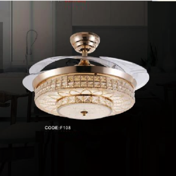 CODE: F108: Quạt trần đèn cánh xếp