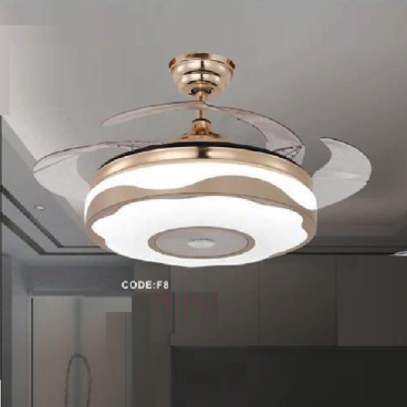 CODE: F8: Quạt trần đèn cánh xếp