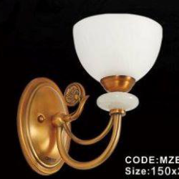 CODE: MZB150E/1: Đèn tường1 bóng, chao thủy tinh, KT: L150mm*W250mm*H225mm