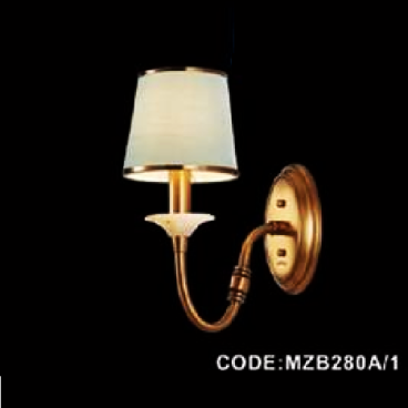 CODE: MZB280A/1: Đèn gắn tường 1 bóng - KT: L160mm x W353mm x H280mm - Đèn chân E14 x 1 bóng