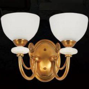 CODE: MZB325/2: Đèn tường 2 bóng, chao thủy tinh, KT: L325mm*W230mm*H230mm