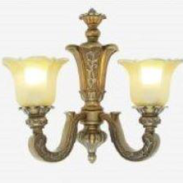 CODE: WL 0341/2: Đèn tường 2 bóng, chao thủy tinh, KT L450*W230*H500mm