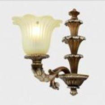 CODE: WL 0372/1: Đèn tường 1 bóng, chao thủy tinh, KT: L200mm*W340mm*H270mm