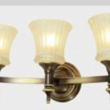 CODE: WL 0529/3: Đèn tường 3 bóng, chao thủy tinh, KT: L530mm*W190mm*H260mm