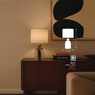 DB141: Đèn bàn ( đèn táp đầu giường) - KT: Ø350mm x H570mm -  Bóng đèn E27 x 1 bóng