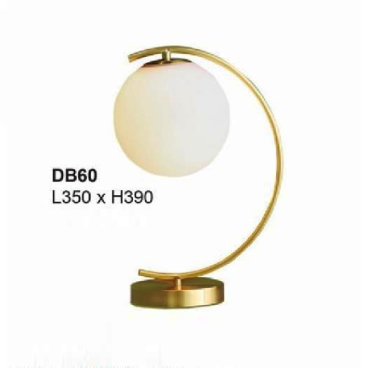 35 - DB60: Đèn đặt tủ đầu giường/ đặt bàn - KT: L350mm x H390mm - Bóng đèn E27 x 1 bóng