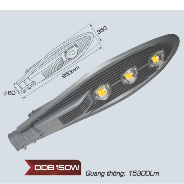 DDB 150W - Đèn đường LED 150W ( ánh sáng trắng/vàng) - ANFACO