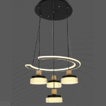 E3 - 320: Đèn thả LED - KT: Ø 400mm x H1000mm - Đèn LED 90W đổi 3 màu