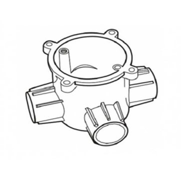 E240/25/3D: Hộp chia ngả 3 đường cao Ø25mm