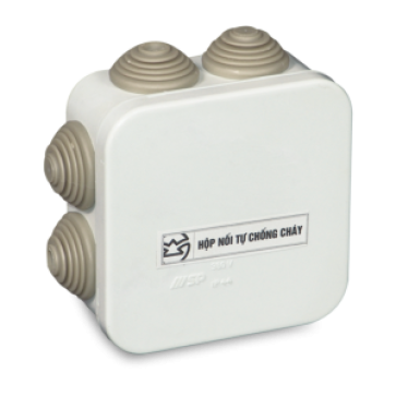 E265/2GY: Hộp nối dây chống thấm tự chống cháy - KT: 100x100x50mm