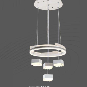 E3 - 288: Đèn thả LED - KT: Ø 400mm x H1200mm - Đèn LED 154W đổi 3 màu