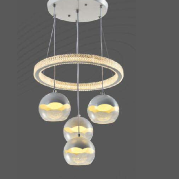 E3 - 291: Đèn thả LED - KT: Ø 400mm x H1000mm - Đèn LED 168W đổi 3 màu