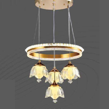 E3 - 293: Đèn thả LED - KT: Ø 400mm x H1000mm - Đèn LED 160W đổi 3 màu