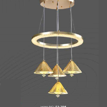 E3 - 294: Đèn thả LED - KT: Ø 400mm x H1000mm - Đèn LED 160W đổi 3 màu