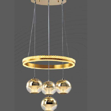 E3 - 303: Đèn thả LED - KT: Ø 400mm x H1000mm - Đèn LED 160W đổi 3 màu