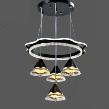 E3 - 316: Đèn thả LED - KT: Ø 500mm x H1200mm - Đèn LED 174W đổi 3 màu