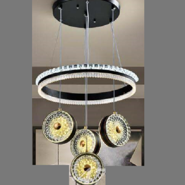 E3 - 321: Đèn thả LED - KT: Ø 400mm x H1000mm - Đèn LED 170W đổi 3 màu