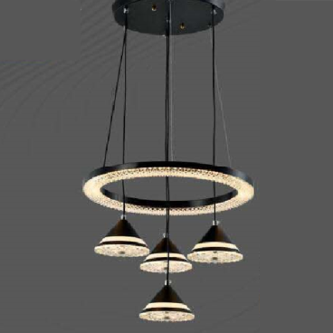 E3 - 324: Đèn thả LED - KT: Ø 400mm x H1000mm - Đèn LED 130W đổi 3 màu