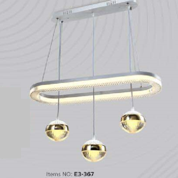 E3 - 367: Đèn thả ngang LED - KT: L680mm * W230mm *H1000mm - Đèn LED 120W đổi 3 màu