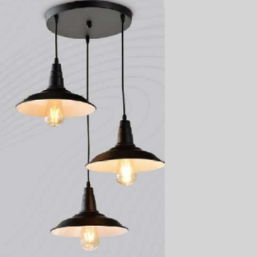 E3 - 80 : Đèn thả ba - KT: Ø300mm x H1000mm - Bóng đèn E27 x 3