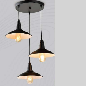 E3 - 80 : Đèn thả ba - KT: Ø300mm x H1000mm - Bóng đèn E27 x 3