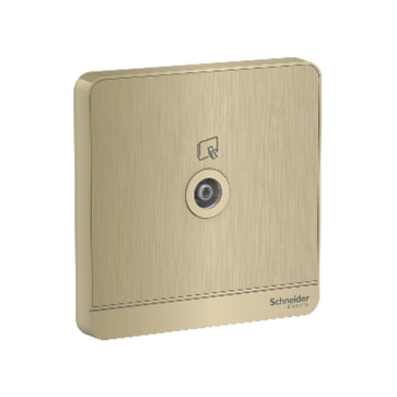 E8331TV_WG_G19: Bộ Ổ Cắm TV Đơn Màu Vàng Kim