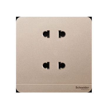 E83426U2_WG_G19: Bộ Ổ cắm đôi 2 chấu 10A màu Vàng kim