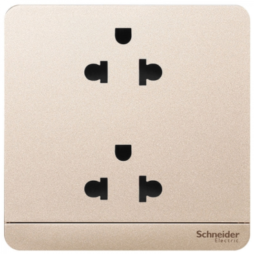 E83426UES2_WG_G19: Bộ ổ cắm đôi 3 chấu 16A Màu vàng kim