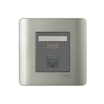 E8431RJS_5_SA_G19: Bộ ổ cắm mạng Cat5e, màu xám