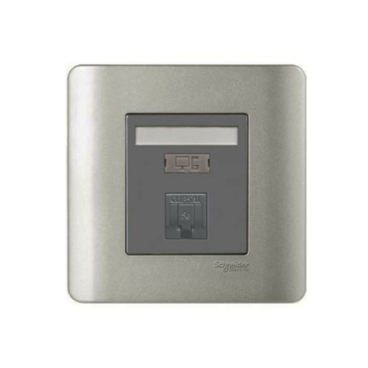 E8431RJS_5_SA_G19: Bộ ổ cắm mạng Cat5e, màu xám