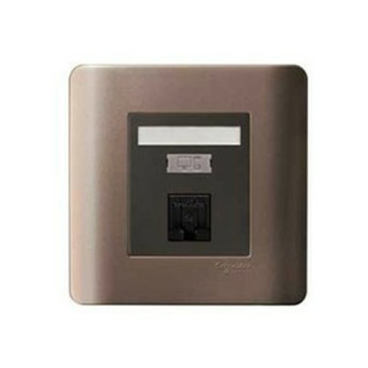E8431RJS_5_SZ_G19: Bộ ổ cắm mạng Cat5e đơn, màu đồng