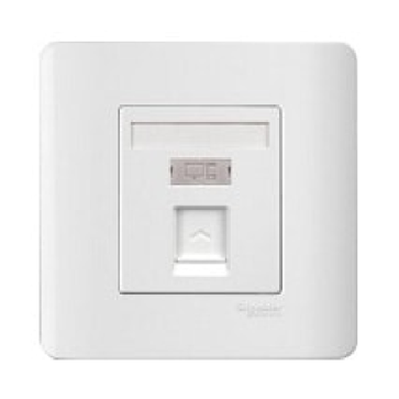 E8431RJS-6-G19: Bộ ổ cắm mạng Cat6 đơn, màu trắng