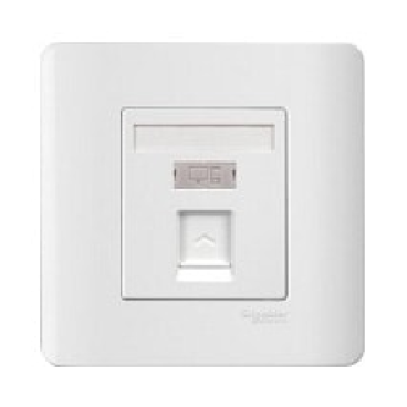 E8431RJS-6-G19: Bộ ổ cắm mạng Cat6 đơn, màu trắng