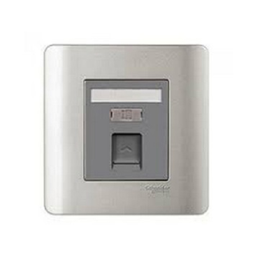 E8431RJS4_SA_G19: Bộ ổ cắm điện thoại đơn, màu xám