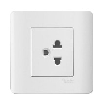 E84426UESTR-WE-G19: Bộ ổ cắm đơn 3 chấu 16A, màu trắng
