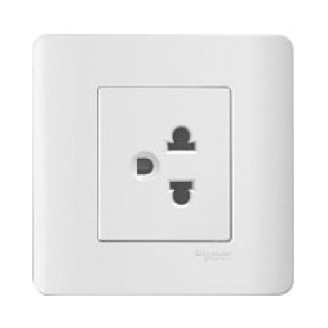 E84426UESTR-WE-G19: Bộ ổ cắm đơn 3 chấu 16A, màu trắng