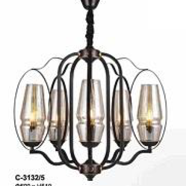 Era - C 32132/5 : Đèn chùm 5 bóng, KT: Ø600mm*H510mm, bóng E14*5 bóng tính riêng