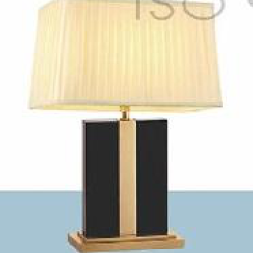 EU - B - 132:  Đèn bàn thân hợp kim+ đá, KT: L380mm*H630mm - Đèn E27*1 bóng