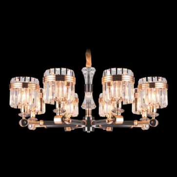 E - C - 234/8: Đèn chùm phale K9, 8 tay - KT: Ø880mm x H380mm - Đèn chân E14 x 8 bón