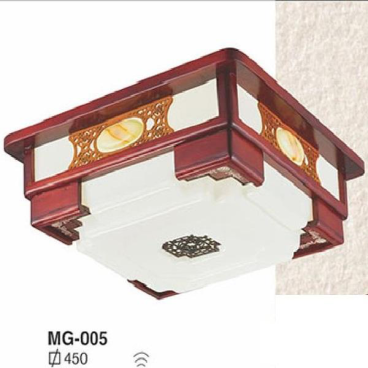 EU - MG 005: Đèn áp trần gỗ - KT: 450mm*450mm - Đèn LED đổi 3 màu