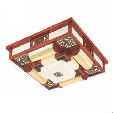 EU - MG 009: Đèn áp trần gỗ - KT: 500mm*500mm - Đèn LED đổi 3 màu