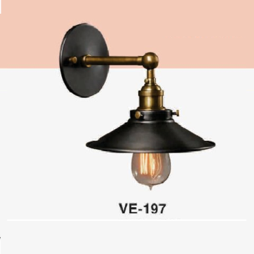 EU - VE - 197: Đèn gắn tường 1 bóng - KT: Ø220mm - Đèn chân E27 x 1 bóng