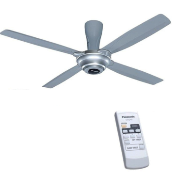 F‑56MPG -S: Quạt trần 4 cánh màu bạc Panasonic - ĐK cánh: 1400mm - Chiều dài ti: 319mm - Remote