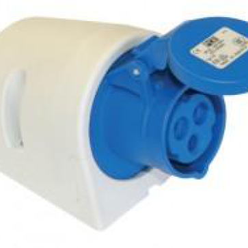 F124 - 6 : Ổ cắm gắn nổi không kín nước 32A, 4P, 400V, 6H - IP 44 - NANOCO