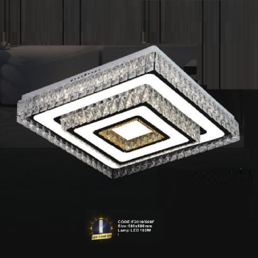 CODE: F2012/600F:  Đèn áp trần vuông LED - KT: L600mm x W600mm - Đèn LED 160W, ánh sáng đổi 3 màu