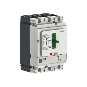 EZS160F3100: CB khối 3 pha 100A, 36kA, 380/415V