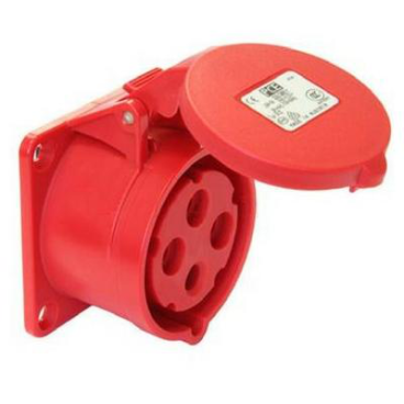 F315 - 6 : Ổ cắm gắn âm không kín nước 16A, 5P, 400V, 6H - IP 44 - NANOCO