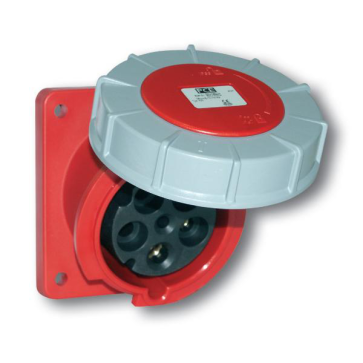 F334 - 6 : Ổ cắm gắn âm kín nước 63A, 4P, 400V, 6H - IP 66/67 - NANOCO